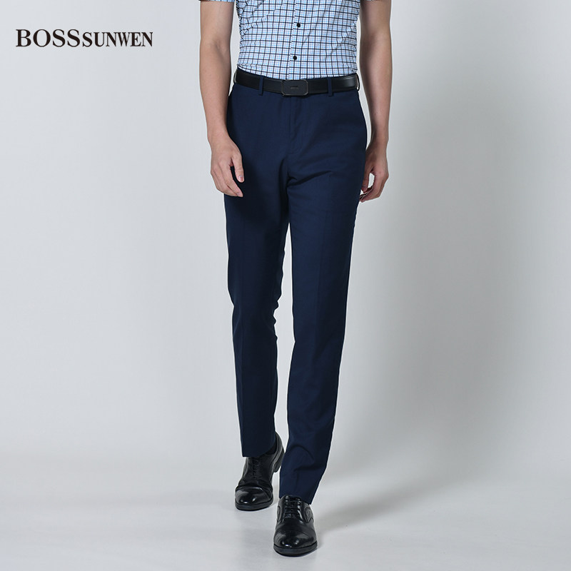 BOSSSUNWEN男士高端修身西服裤