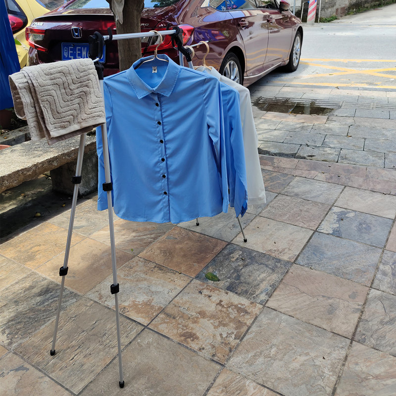 铝合金多功能伸缩折叠收纳架旅行B出差便携晾衣架迷你晒床单晾衣