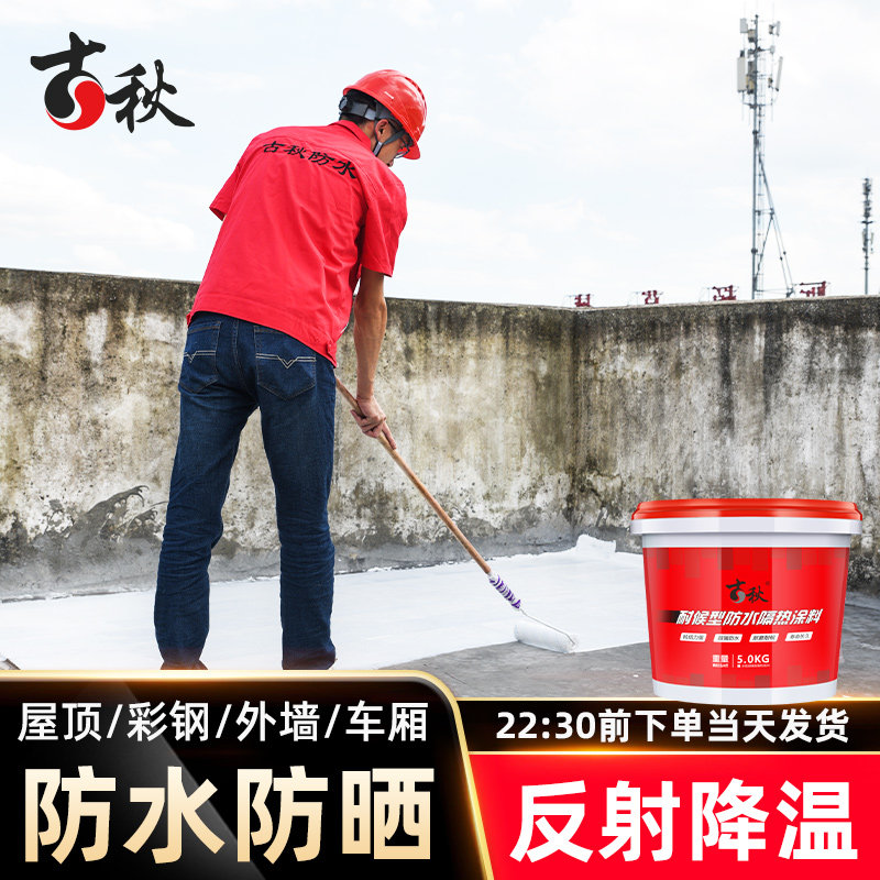 隔热漆耐高温防水隔热涂料纳米涂层材料屋顶外S墙彩钢瓦降温油漆