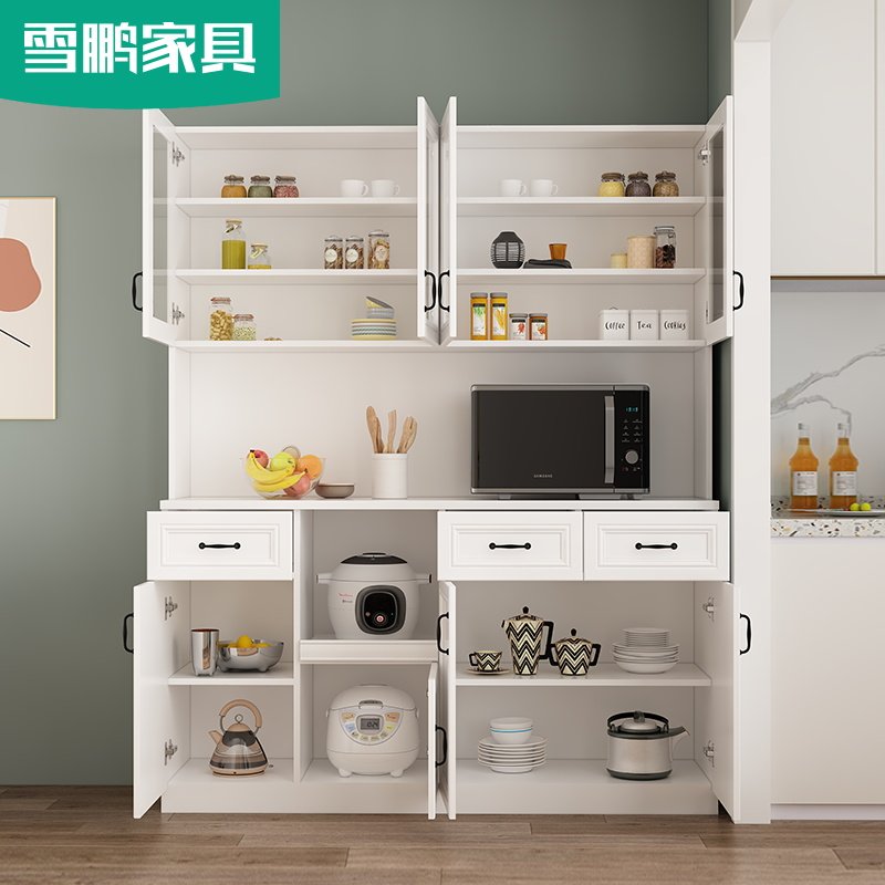 现代简约餐边柜一体靠墙家用餐厅柜子高H餐柜碗柜酒柜桌边柜定制G