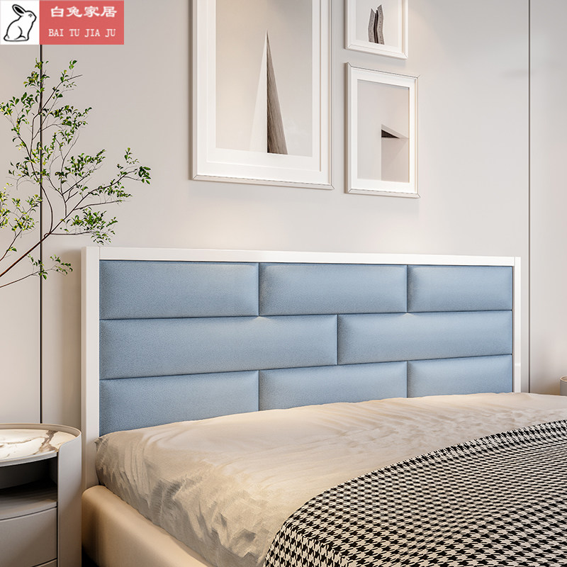 科技布艺床头靠背软包q榻榻米墙围床围防撞贴自粘背景墙装饰定制
