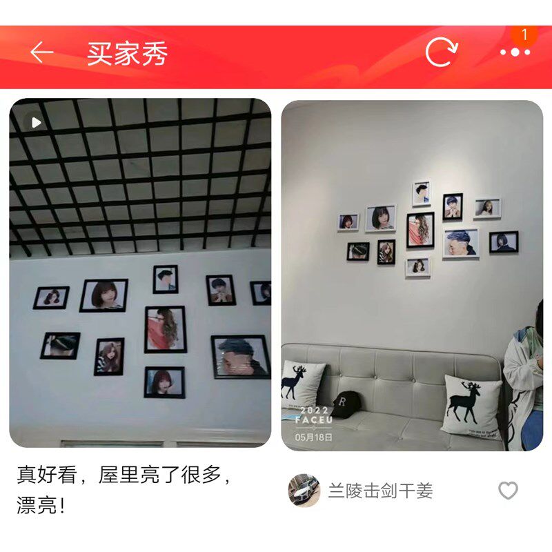 美发店墙面装饰背景墙q照片墙发廊相框挂墙理发店发型图片网红墙