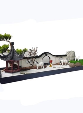 居室中式装饰摆景苏州园林茶室书房摆件江南水乡S山石假山盆景艺