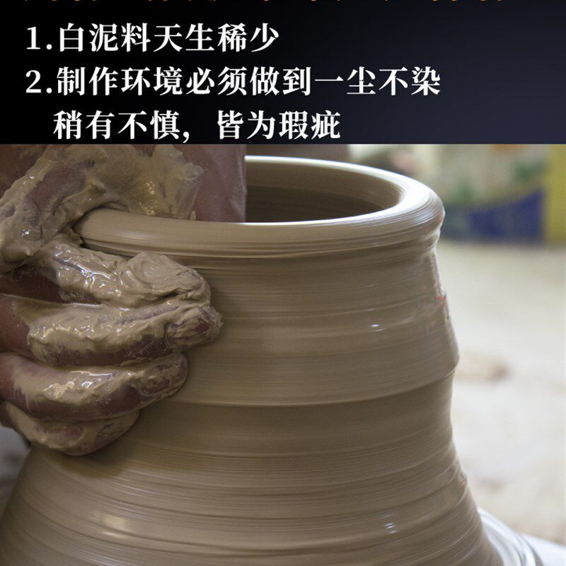 云南建水紫e陶茶叶罐白泥亮光普洱密封散茶罐家用陶瓷非紫砂茶存