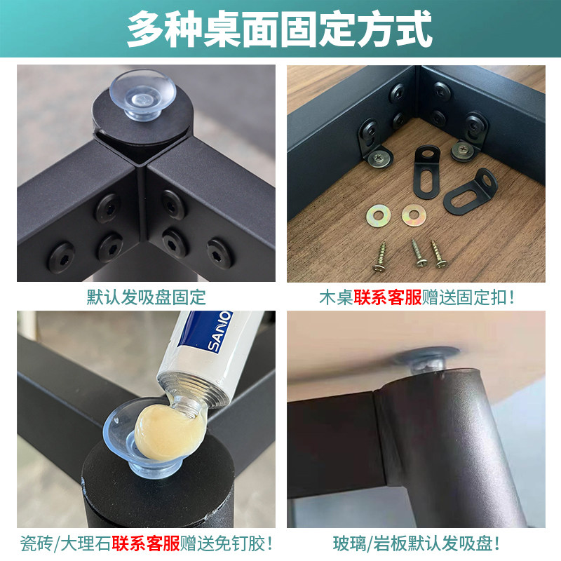 简约岩板方桌腿大理石支架玻璃桌脚书F圆桌桌架子书实木板支撑底