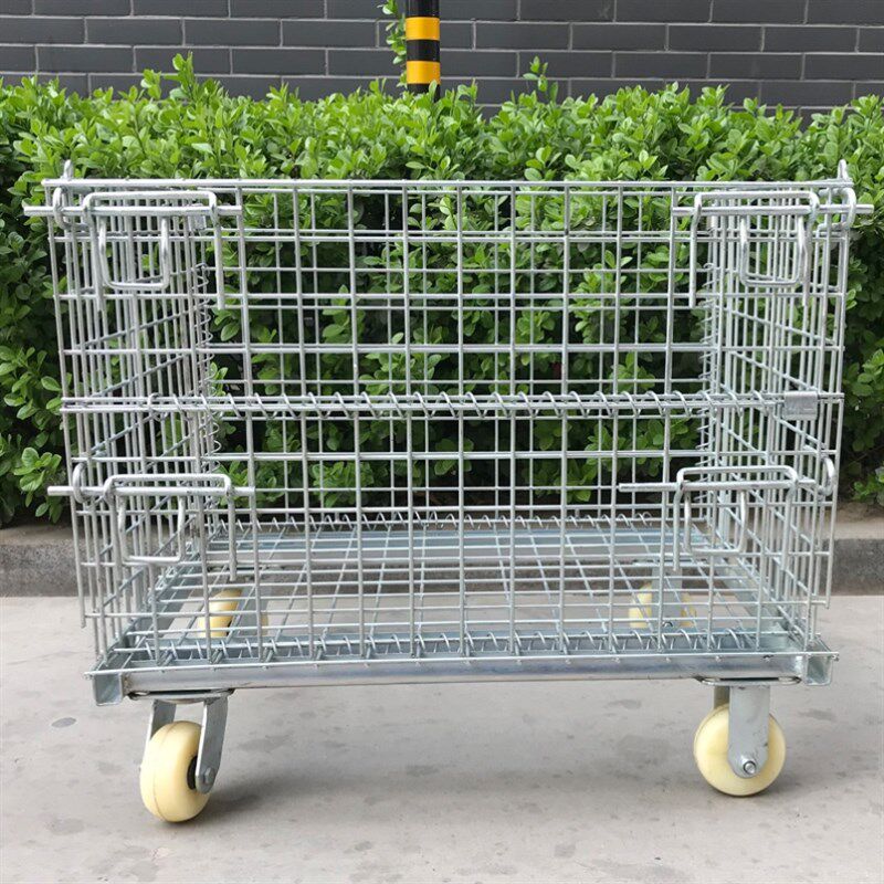 铁丝框铁框快递分k拣框装卸金属网格加高搬运铁笼可移动带轮仓储