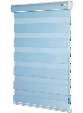 美尔耐全遮光柔纱帘卷帘窗帘卷拉式升降手K拉遮阳布百叶客厅卫生