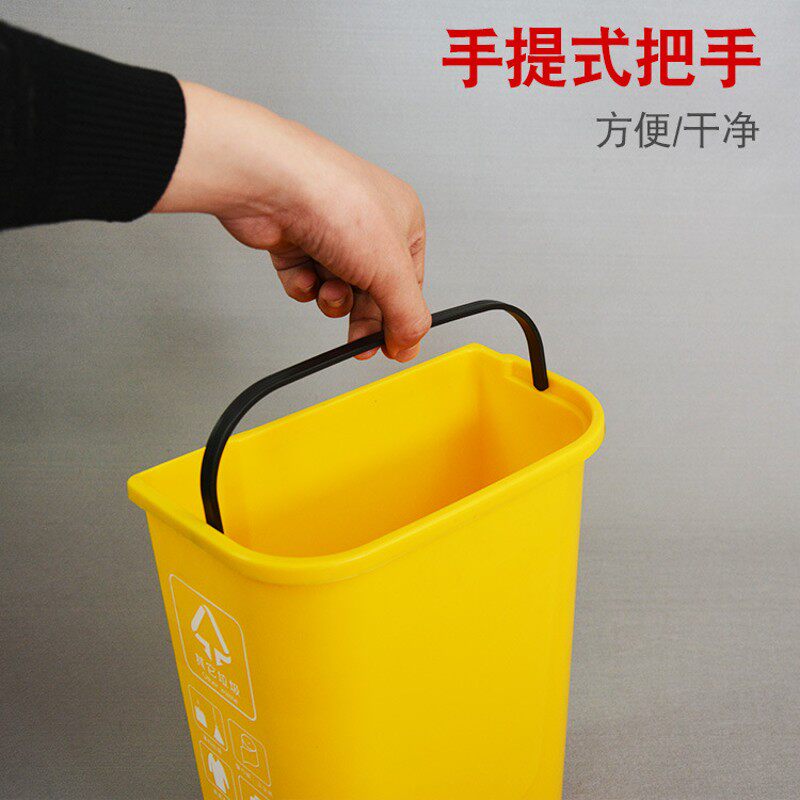 塑料40L分类脚踏式方垃圾桶环卫户外连体20升双垃X圾桶生产厂家
