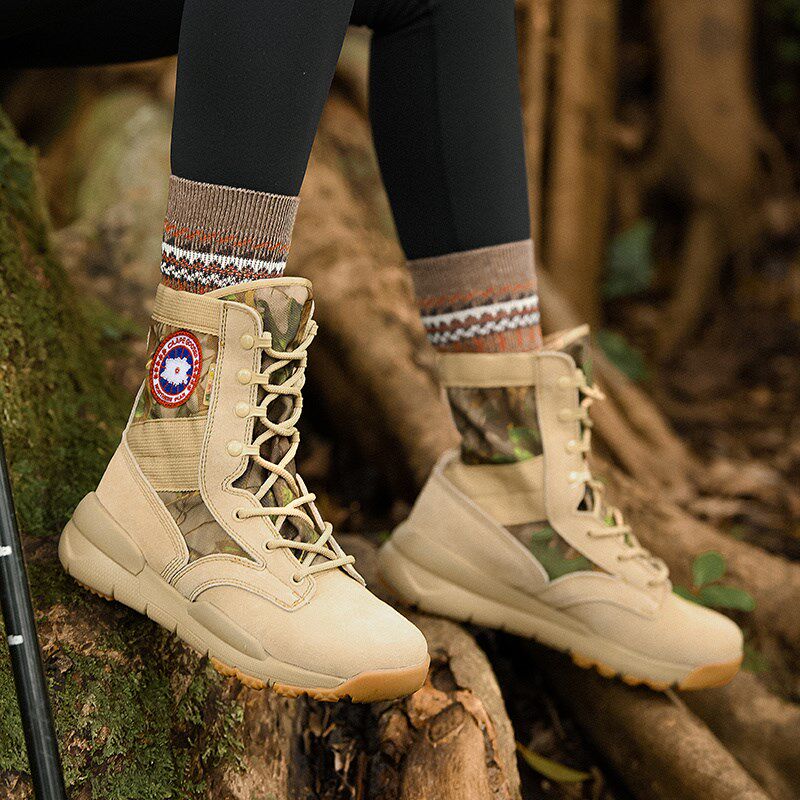 登山鞋男春季透气防水防滑靴专业高帮耐磨L徒步鞋女越野男鞋户外