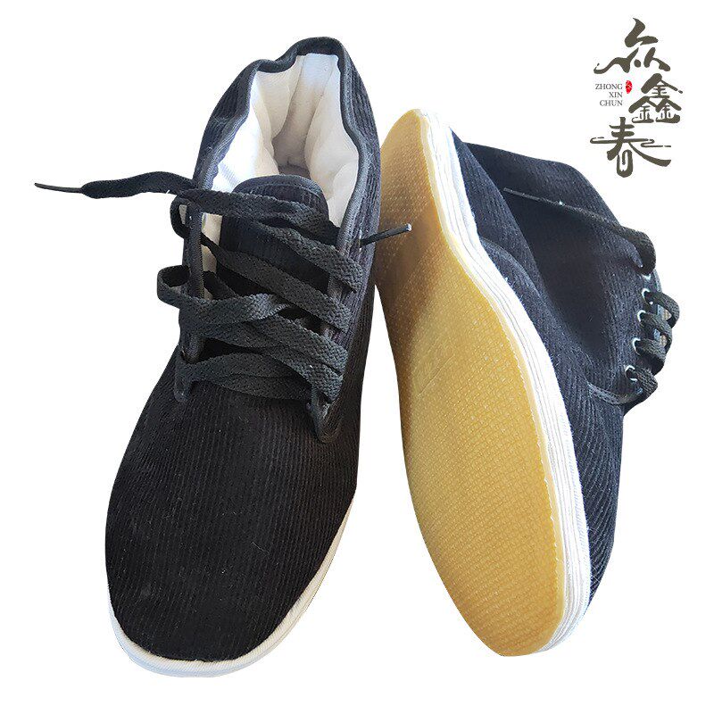 千层底棉鞋男款冬季加绒系带布鞋加厚棉花M耐磨全胶中老年爸爸鞋