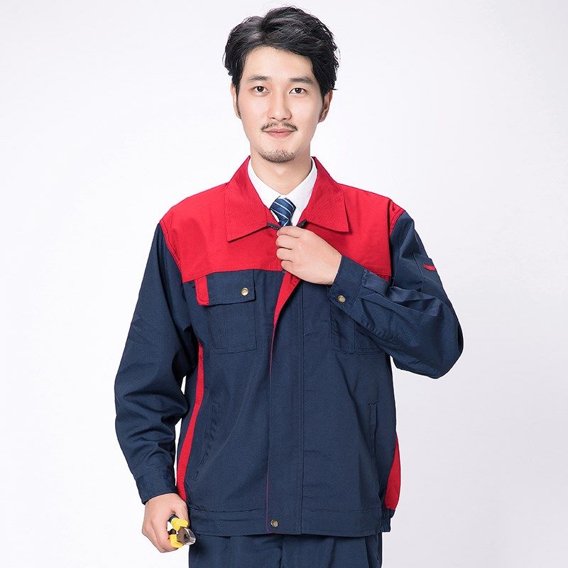 春秋长袖工作服帆布厂服套装男女汽修服I工程服劳保服工装耐磨时