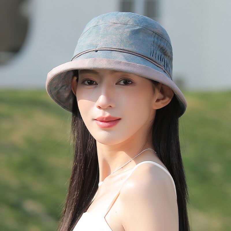 太阳帽女士渔夫帽夏季遮阳帽女防晒时尚2024新款凉帽百搭帽子女款
