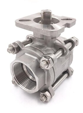 不锈钢304三片式3PC丝扣内螺纹球阀带高平台球阀 丝口DN15-DN50