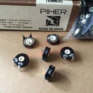 PT15进口西班牙PIHER 3脚可调电阻直径15MM 电位器3.3K箭头孔卧式