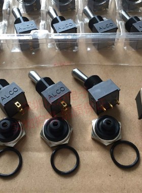 进口日本ALCO 大钮子开关3脚2档摇头摇臂开关开孔12MM体积16*14MM