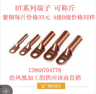 DT-240平方 铜鼻子  线耳铜接线端子 堵油 10只/ 不散卖A级 加厚