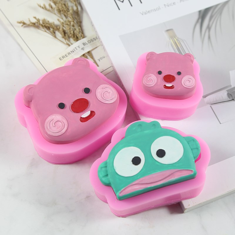 loopy露比汉顿捏捏硅胶模具DIY香薰蜡烛 肥皂石膏巧克力 装饰模具