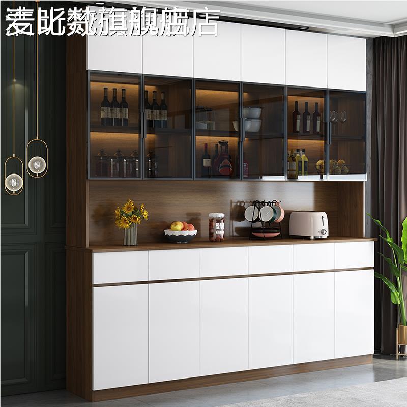 麦比梵实木餐边 柜 意轻奢酒 柜 式一体靠墙家厅用茶水 柜 现代简约客物储 柜摆件饰品垫垫