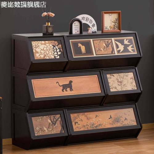 麦比梵网红创意五斗柜卧室储物柜收纳家用客厅靠墙床尾置物整理小立柜子摆件垫垫床笠拉车