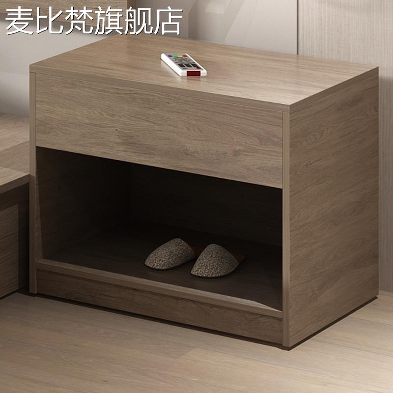 麦比梵酒店家具床 头 柜 定制行李 架 置物 架 宾馆专用床 头 柜 客房鞋 柜 矮 柜 简约摆件饰品垫垫