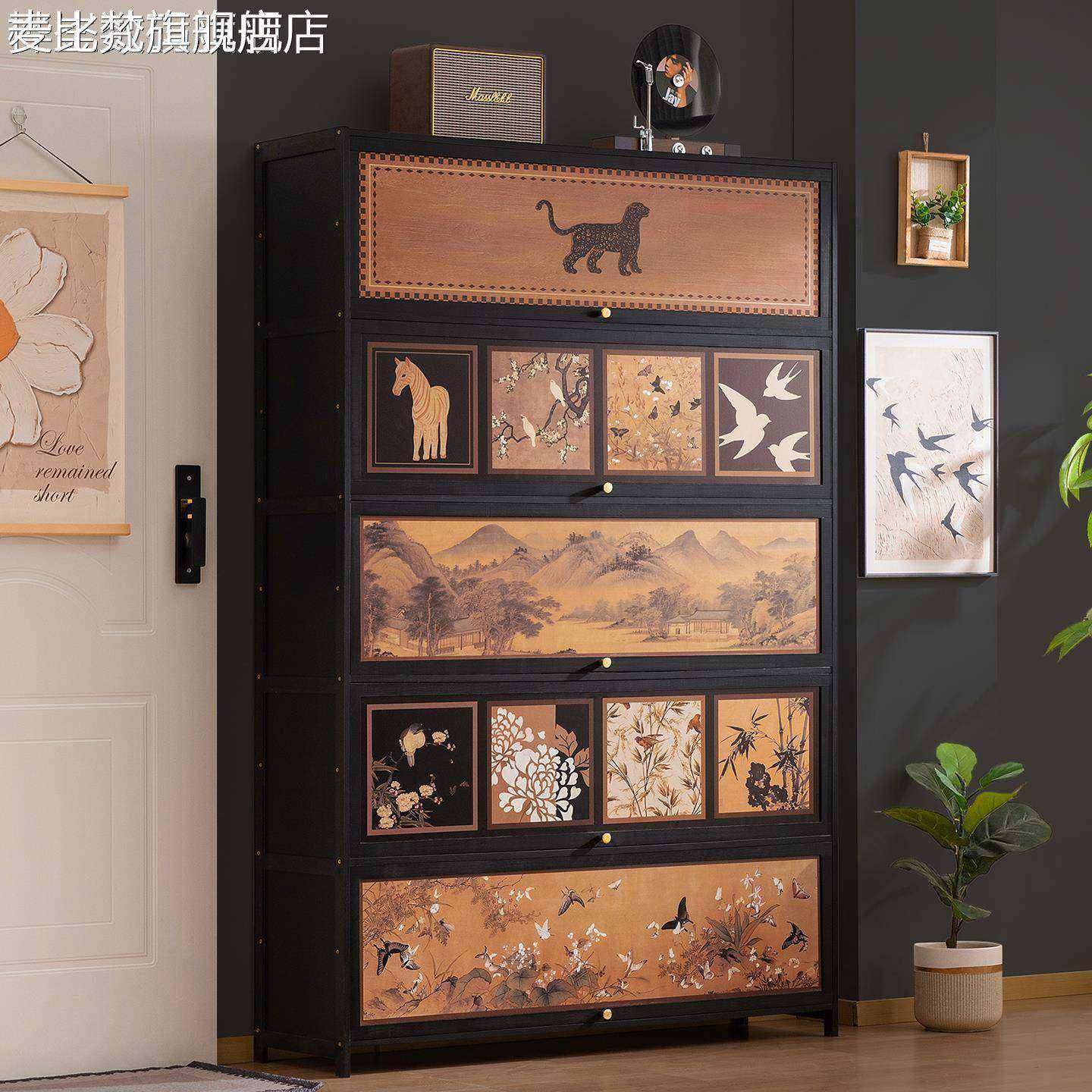 麦比梵鞋柜家用门口入户收纳柜一体靠墙玄关鞋架子多层简易置物202