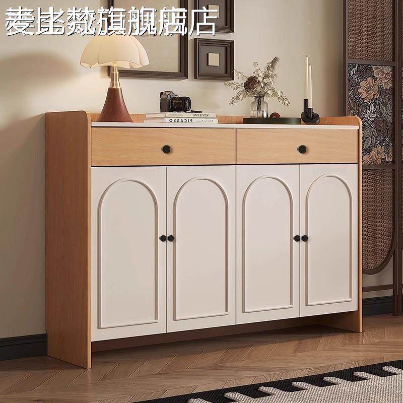麦比梵餐边柜斗柜客厅落地收纳柜家用置物柜橱柜子移门茶水柜靠墙储物