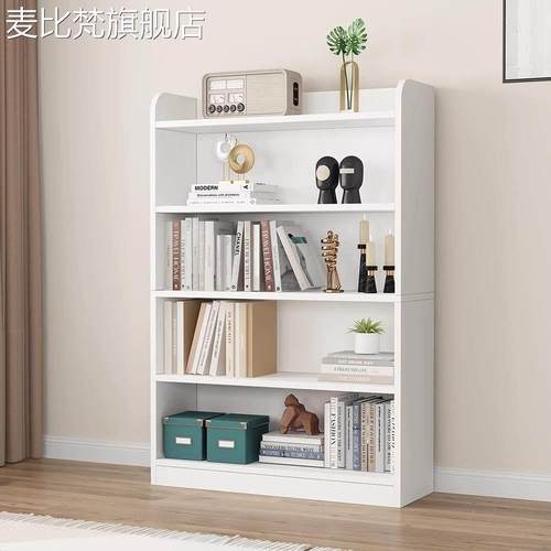 麦比梵儿童书 架 置物 架 实木落地书 柜 简易家用收纳组合格子 柜 多层矮 柜 靠墙摆件饰品床笠拉车