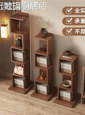 麦比梵简约实木书 架 落层地收纳客厅展示置 架 组82260合用学生儿童家多物摆件饰品垫垫床笠拉车