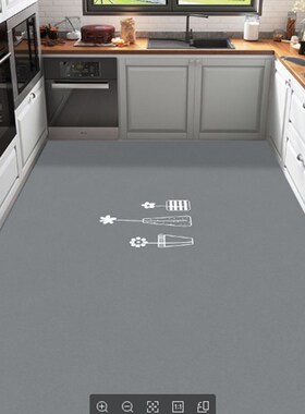 厨房专用防油防滑地垫PsVC一抹净可擦免洗防水脚垫大面积满铺耐脏