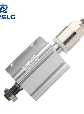 方型气动小型薄型气缸可调行程 ACQJ32X50-30-S ACQJS40X75-50-SB