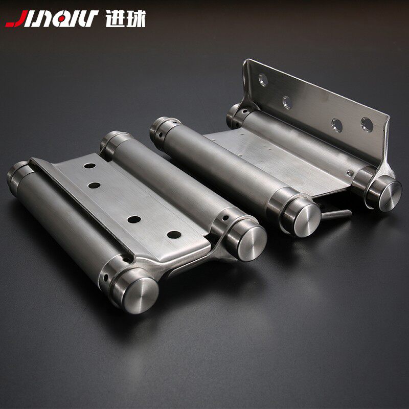 进球4寸不锈钢双弹栅栏门合页内外双向自动闭门自由双开门铰链