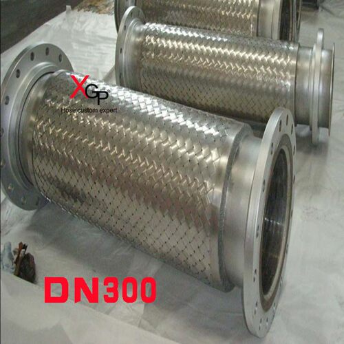 DN300法兰式304不锈钢波纹管 编织网金属软管 高温高压蒸汽管