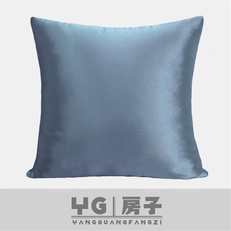 沙发抱枕客厅现代简约靠垫蓝x灰色肌理靠枕套不含芯样板房软装方
