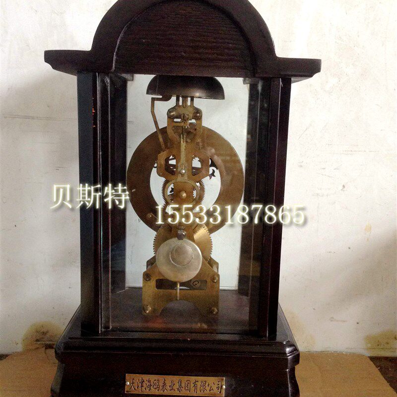骨架钟表仿古机械座钟纯铜y机芯老式上弦钟座钟挂钟苏钟