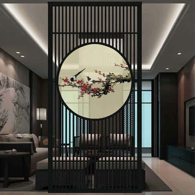 中式实木玄关隔断 客厅入户落地酒店茶室栅栏办公室座Z屏花格屏风
