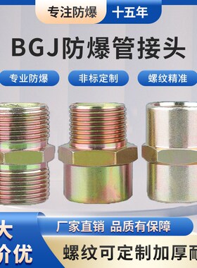 防爆管接头BGJ 4分/6分管接头 防爆管箍 对丝接头 防爆挠性管接头
