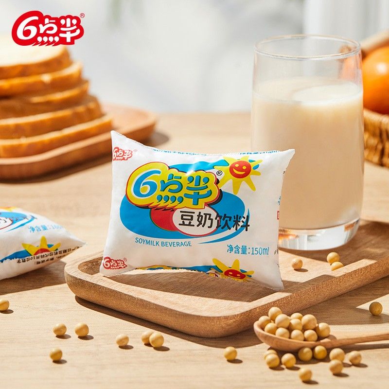 六点半豆奶怀旧经典原味150ml*30袋装豆奶植物蛋白饮料学生早餐奶