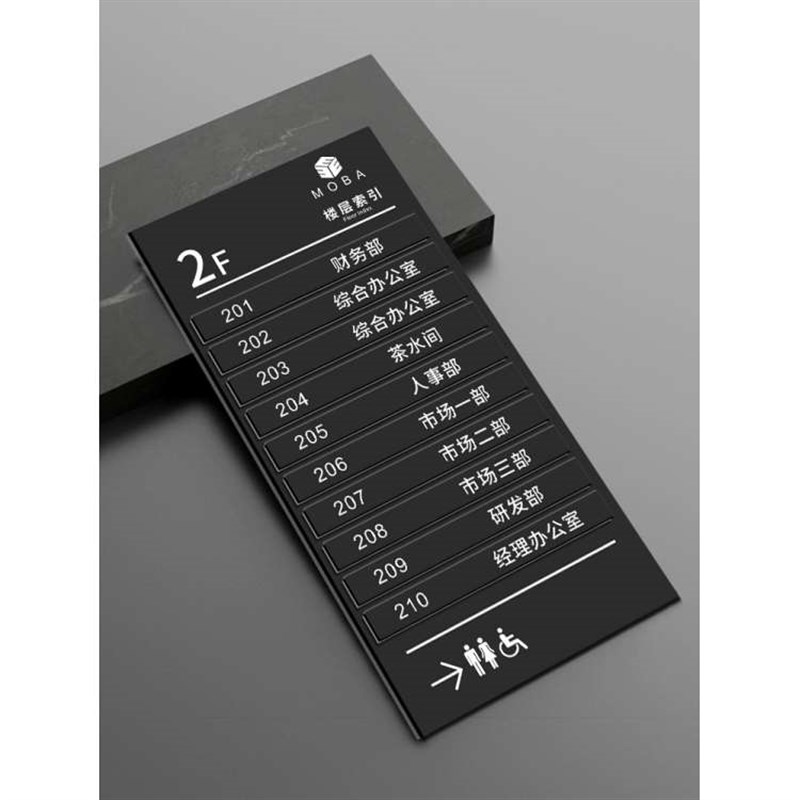 楼层索引牌亚克力定制可更换门牌公司写字楼层索引指示牌导向牌商