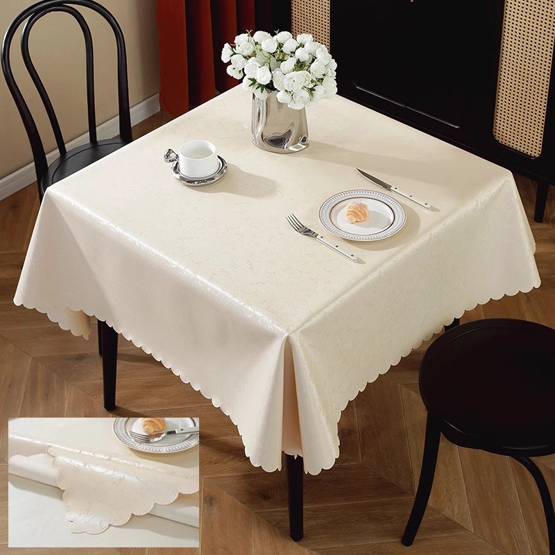 餐桌布方形防水防油免洗防烫家用四方桌布轻奢高级八仙桌麻将台布