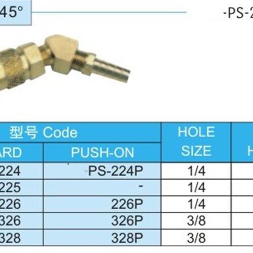 快速接头水嘴PCS标准45/90度转弯型PS-214/5/316/8/514/6/224/5/6