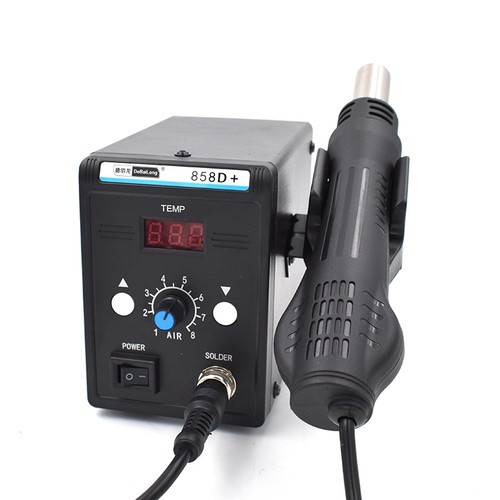 匏艺坊 德佰龙858D+双用防静电数显烙画煊画机 热风拆焊台 热风枪