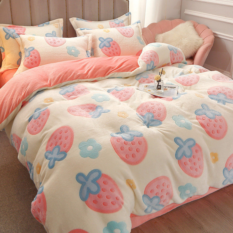 1米8x2米被套180*200一米八乘两米的珊瑚绒被罩单件毛绒冬季加绒