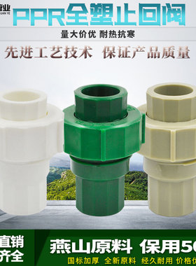 PPR止回阀活接头20 4分25 6分32 40 50 63水管管材管件配件