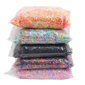 甄选一公斤装 橡皮筋儿童一次性皮筋加厚彩色发圈头饰头绳