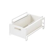 甄选杂物整理置物架柜子分层可叠加抽屉式 铁艺拉篮橱柜抽拉收纳筐