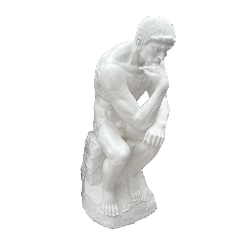 思想者石膏像思想者雕塑画室石膏摆件美术教具绘画模型工艺品