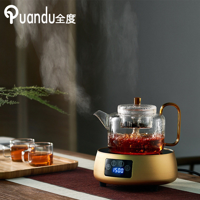 玻璃蒸煮两用茶壶电陶炉耐高温可加热烧水过滤茶具泡茶器单壶