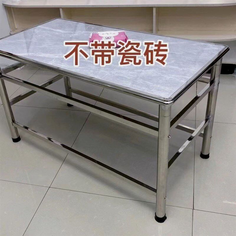 桌架餐桌坚固耐用桌子架家用折叠桌学习不锈钢桌架简易瓷砖方吃饭