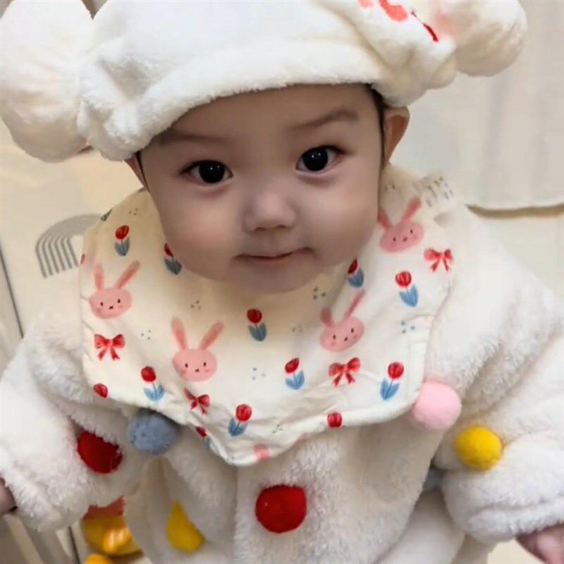 新款秋冬可爱洋气公主小童女婴爬服款宝宝外出保暖包屁衣连体衣潮