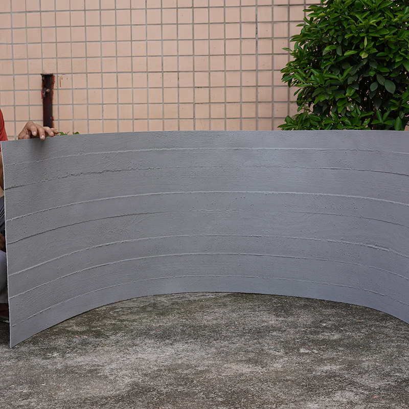 柔性石材软瓷水泥浇筑板贴弧形包圆柱吧台室内外装修饰造型背景墙